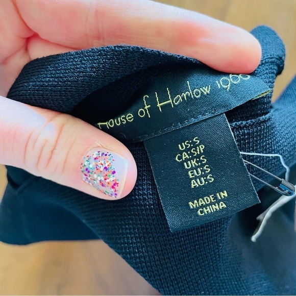 House Of Harlow 1960 Black Bodycon Compression Dress NWT - Picture 9 of 10